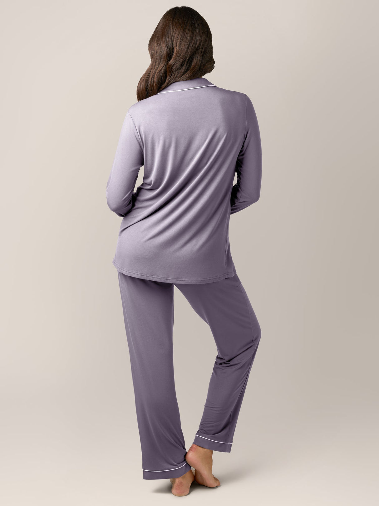 Clea Bamboo Long Sleeve Pajama Set | Granite - HoneyBug 