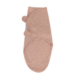 Adjustable Swaddle Blanket - Mauve Tulips & Stripes - HoneyBug 