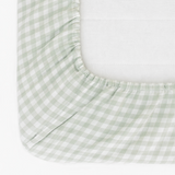 Meadow Green Gingham Crib Sheet