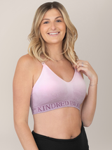 Sublime® Hands-Free Pumping & Nursing Sports Bra | Ombre Purple - HoneyBug 