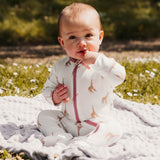 Giraffe Zippered Footie - HoneyBug 