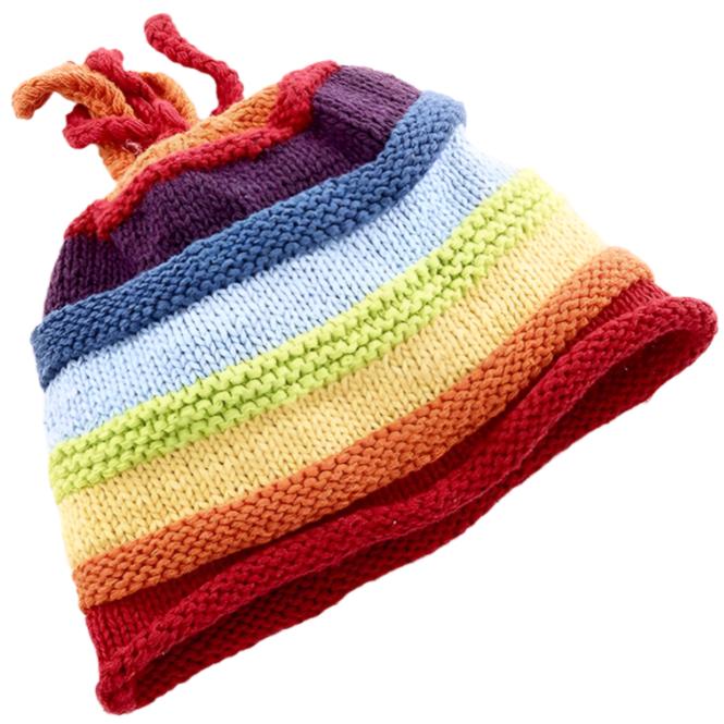 Rainbow Stripey Hat - HoneyBug 