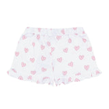 Pink Heart Print Shorts