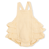 Solid Muslin Italian Straw - Ruffle Sunsuit
