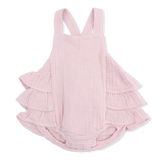 Solid Muslin Lotus - Ruffle Sunsuit