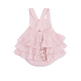 Solid Muslin Lotus - Ruffle Sunsuit
