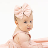 Solid Muslin Lotus - Bow on Headband