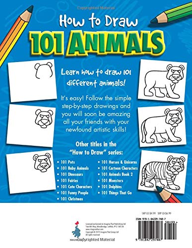 How to Draw 101 Animals (Spiral Bound) - HoneyBug 