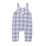 Western Boot Plaid - Crew Neck Tee with Overalls