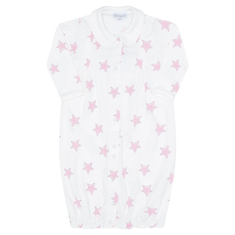 Pink Stars Print Converter Gown