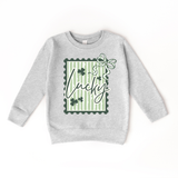 Lucky Stamp Bow Sweatshirt