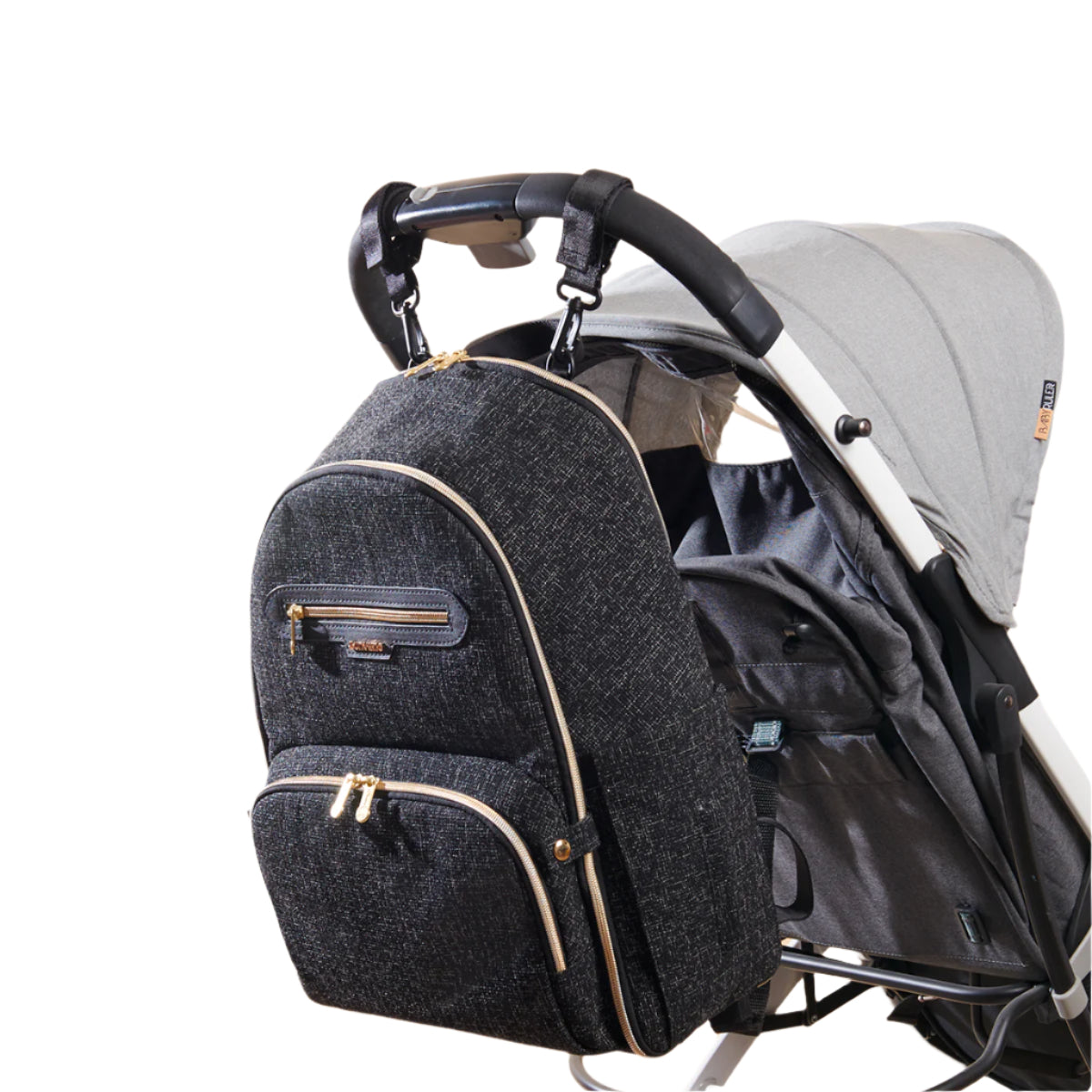 Convertible Tweed Diaper Backpack