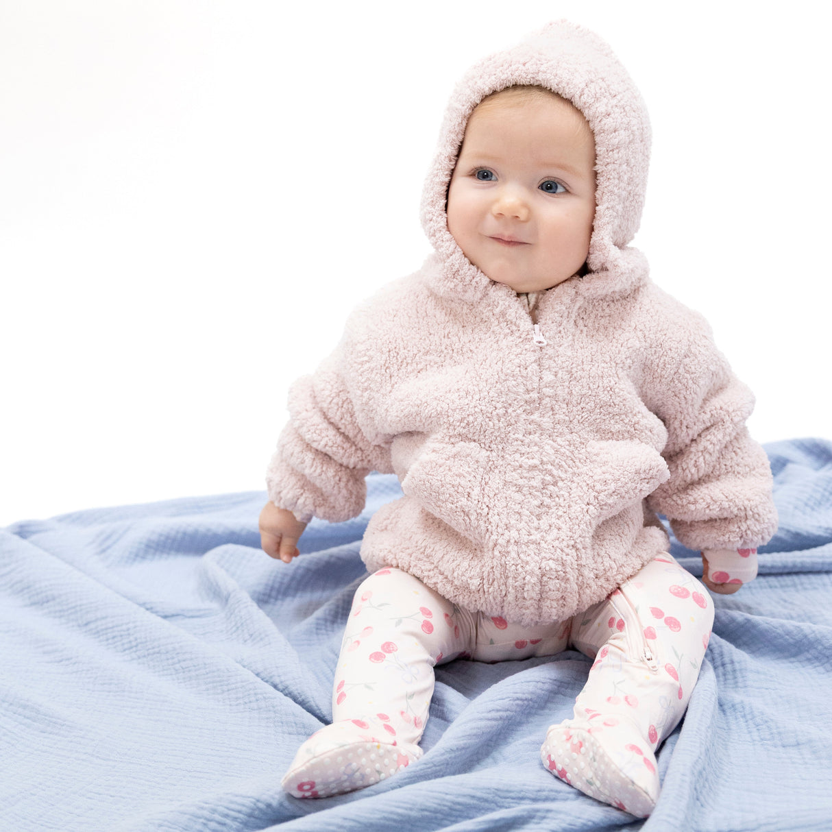Chenille - Blush Hooded Jacket