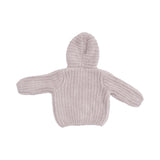 Chenille - Stone Hooded Jacket with Striped Texture