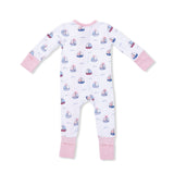 Bubbly Sailboats Pink - Convertible Romper