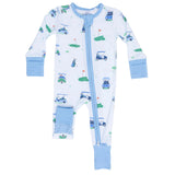 Vintage Golf Carts Blue - Convertible Romper