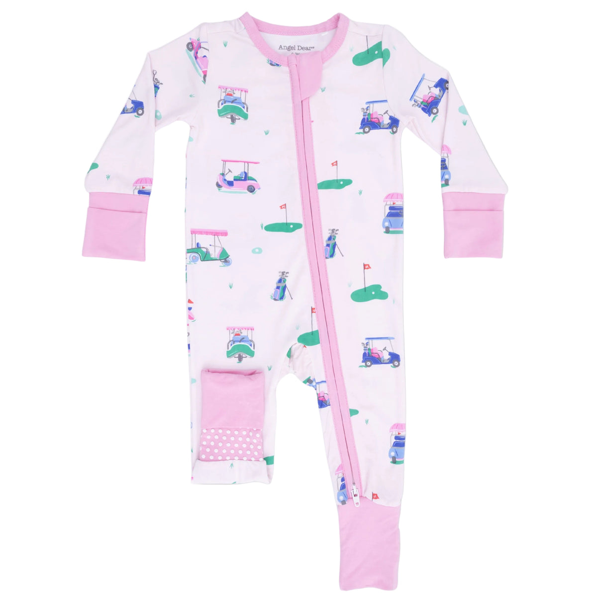 Vintage Golf Carts Pink - Convertible Romper