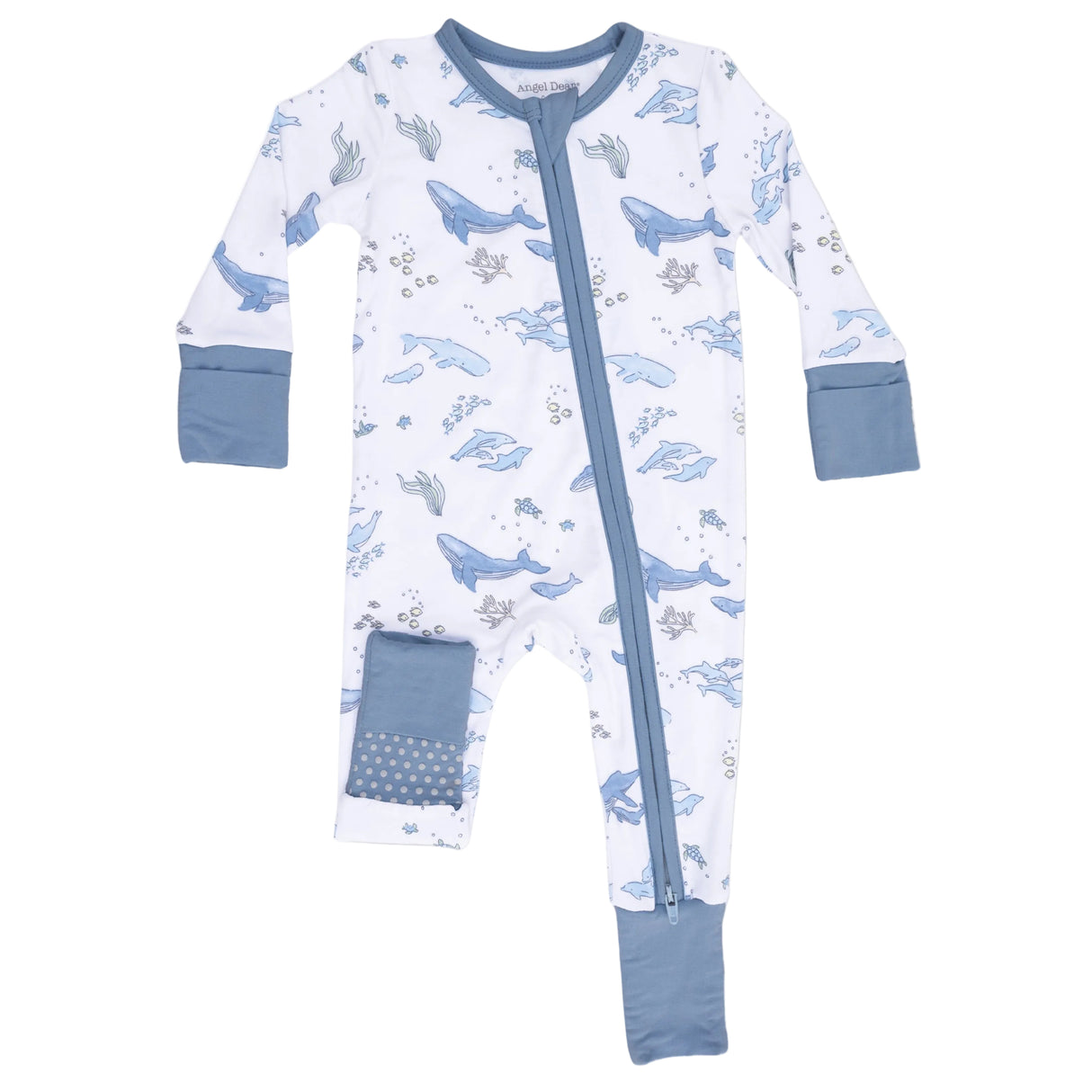 Watercolor Blue Whales - Convertible Romper