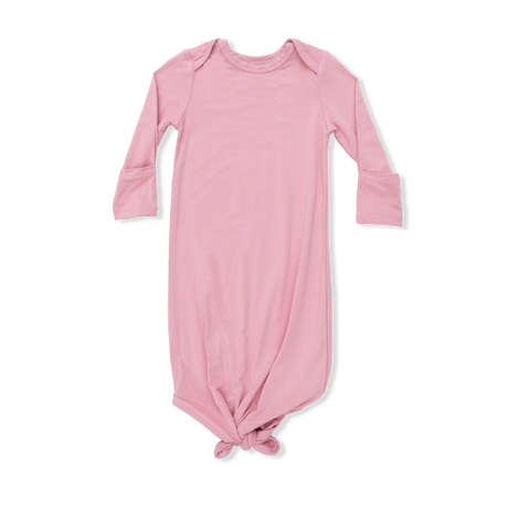 Solid Rose Elegance - Knotted Gown and Headband