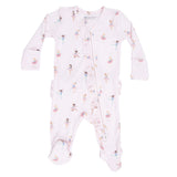 Petite Ballet - 2 Way Ruffle Front Zipper Footie