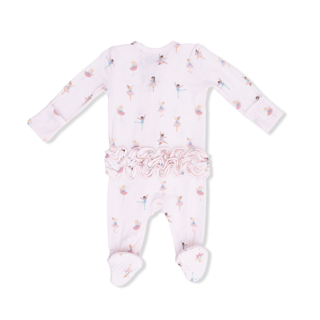Petite Ballet - 2 Way Ruffle Front Zipper Footie
