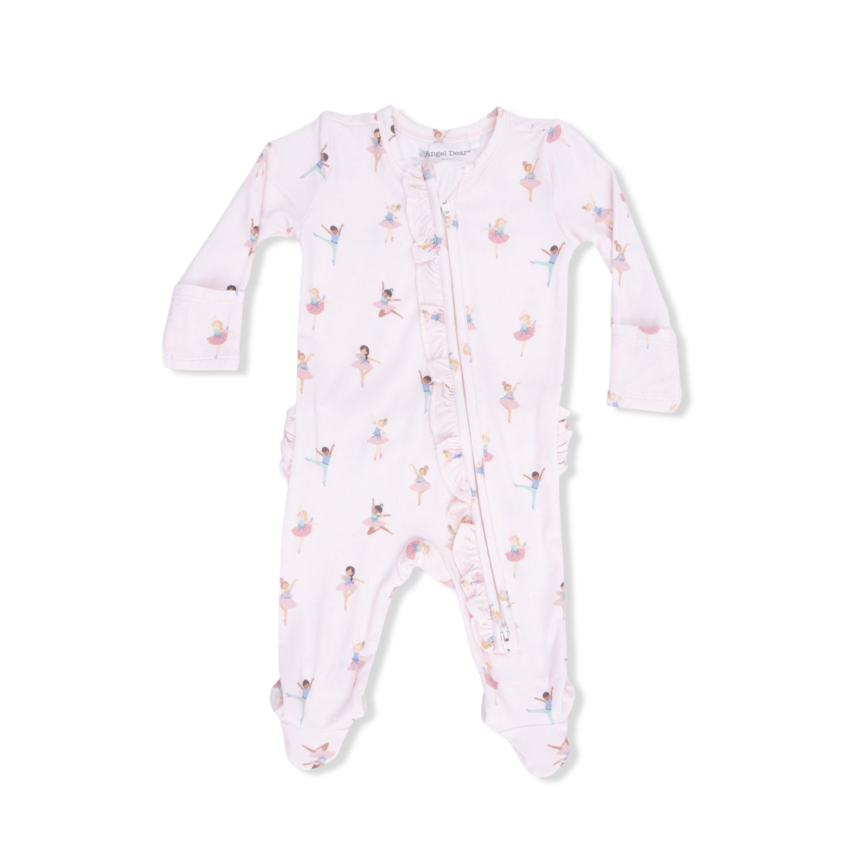 Petite Ballet - 2 Way Ruffle Front Zipper Footie
