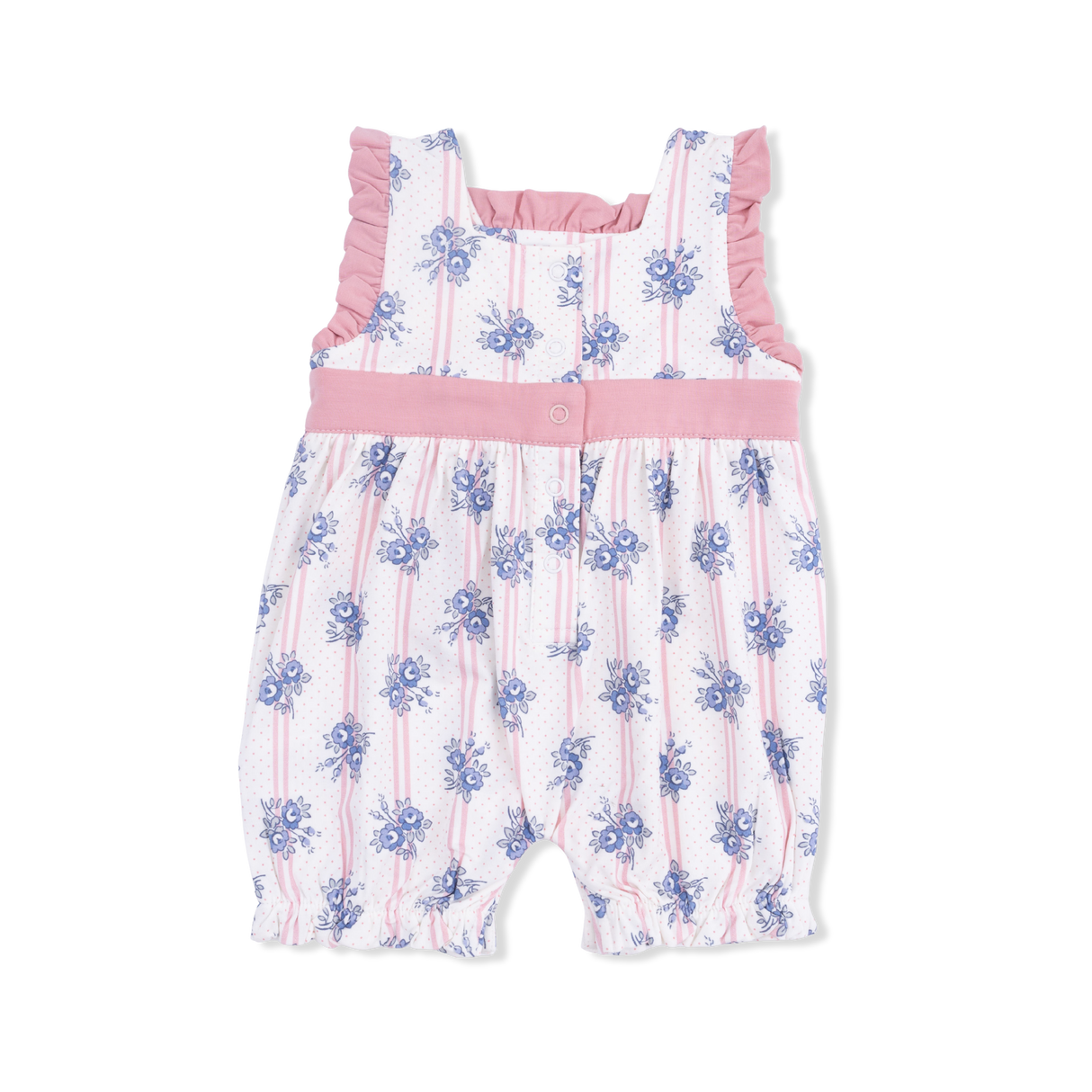 Stripe Dot Roses - Bow Playsuit