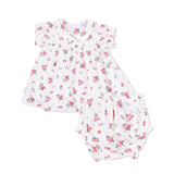 Pink Rosettes - Smocked Dress Set