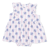 Stripe Dot Roses - Ruffle Bodysuit Dress