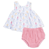 Ribbon Bouquets - Infant Dress with Bow and Bloomer