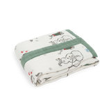 Cotton Muslin Baby Quilt - Snow Day - HoneyBug 