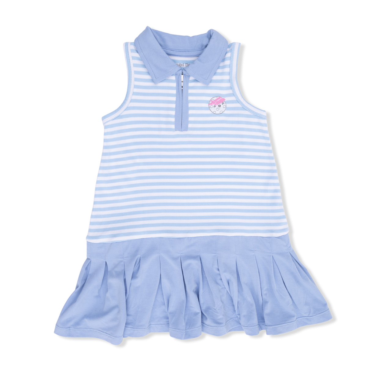 Striped Golf - Polo Tennis Dress with Cartwheel Short