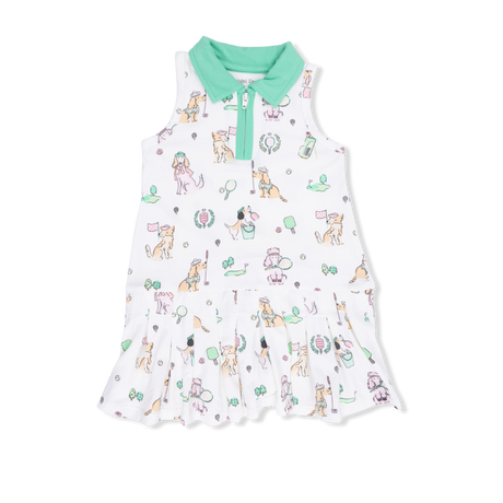 Country Club Dogs Pink - Polo Tennis Dress with Cartwheel Short
