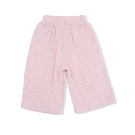 Solid Muslin Lotus - Wide Leg Pant with Ruffle Pocket