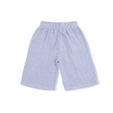 Micro Gingham Blue Blizzard - Peplum Tank with Wide Leg Pant
