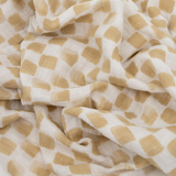 Cotton Muslin Swaddle Blanket - Adobe Checker - HoneyBug 