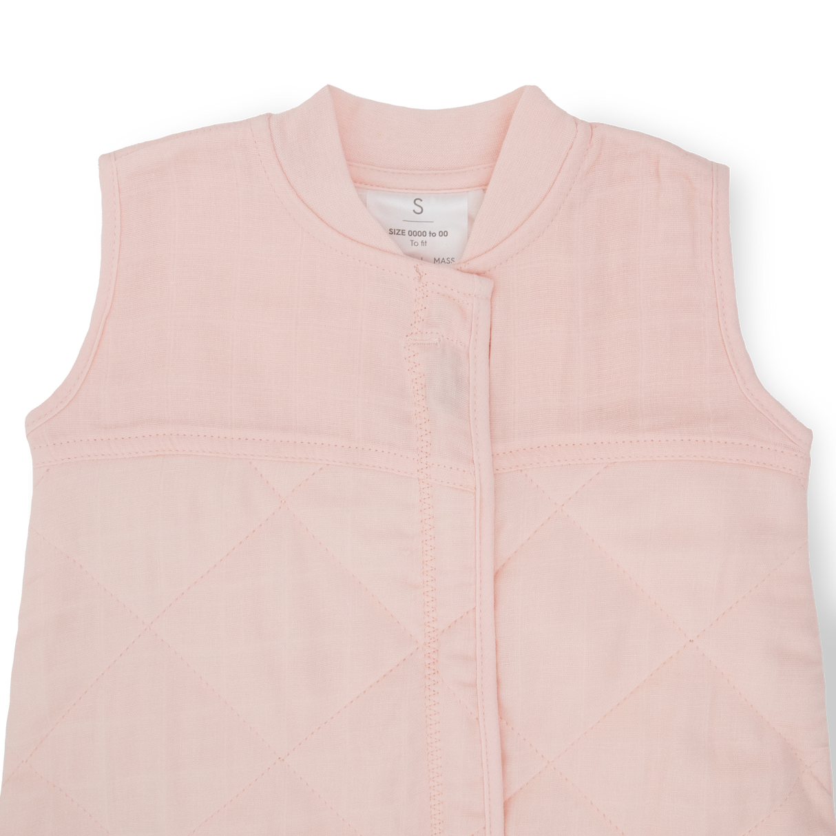 Cotton Muslin Quilted Sleep Bag - Light Pink - HoneyBug 