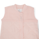 Cotton Muslin Quilted Sleep Bag - Light Pink - HoneyBug 