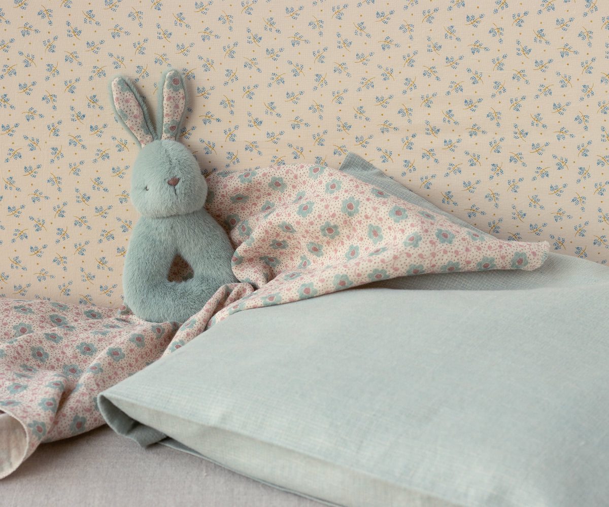 Rabbit Rattle Set - Mint - HoneyBug 