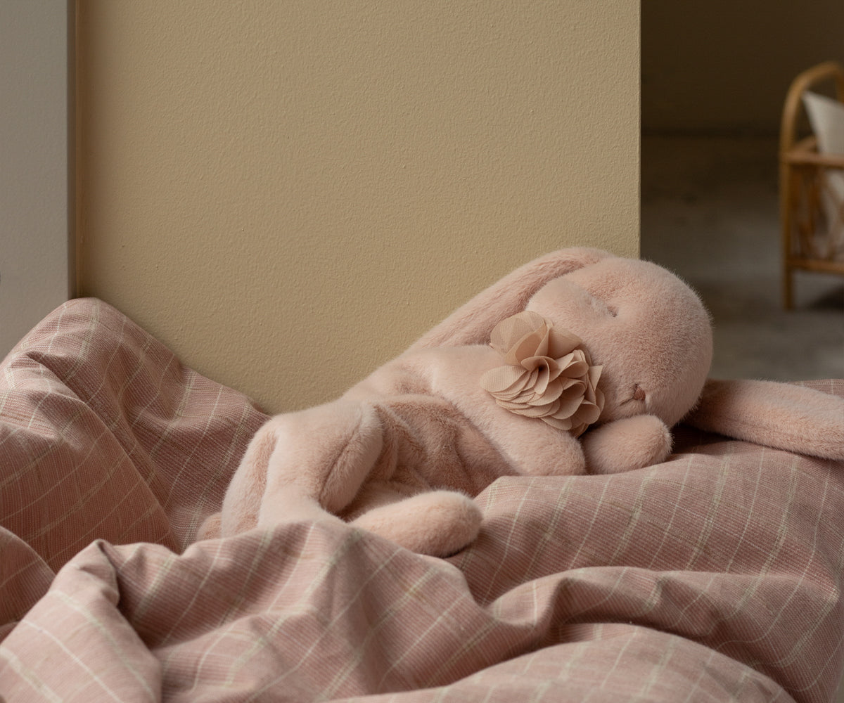 Sleeping Bunny Plush - Small - Powder - HoneyBug 
