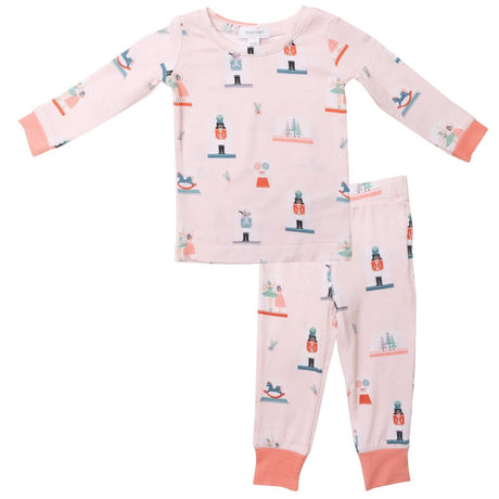 Nutcracker Globes Pink Lounge Set - HoneyBug 