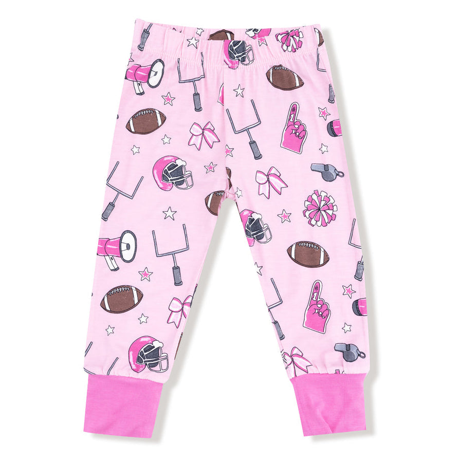 Long Sleeve Loungewear Set - Game Day - Pink