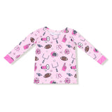 Long Sleeve Loungewear Set - Game Day - Pink