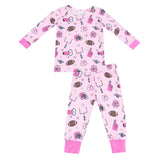 Long Sleeve Loungewear Set - Game Day - Pink