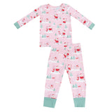 Golfing Mrs. Claus and Elves - Long Sleeve Loungewear Set - HoneyBug 