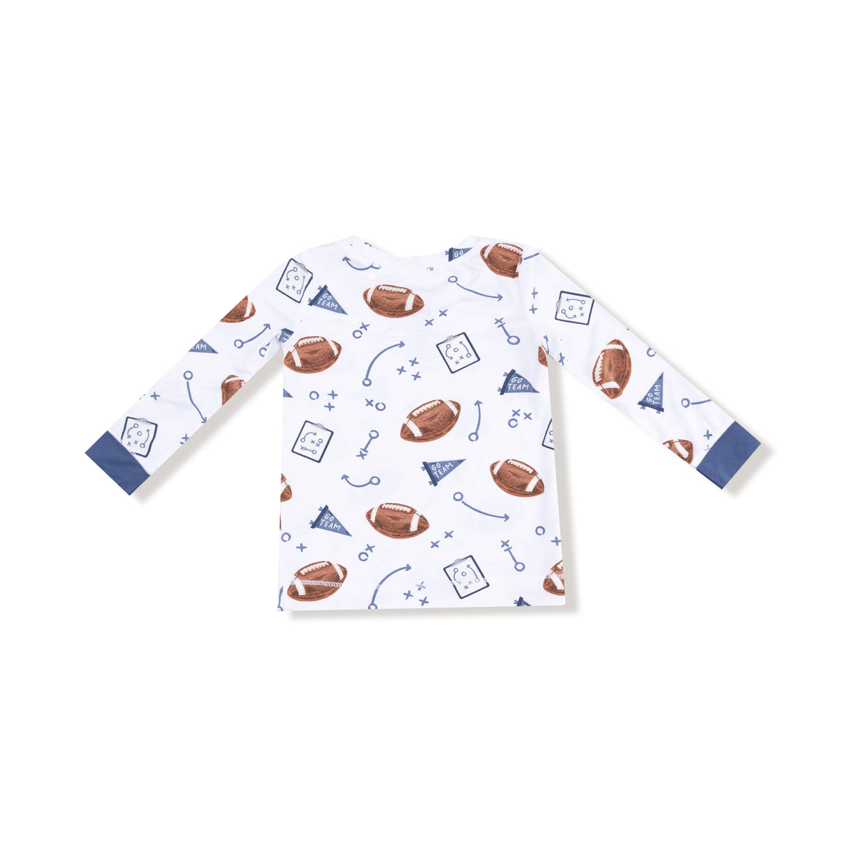 Long Sleeve Loungewear Set - Touchdown Time Navy - HoneyBug 