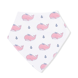 Bubbly Whale with Bow  Pink - Bandana Bib