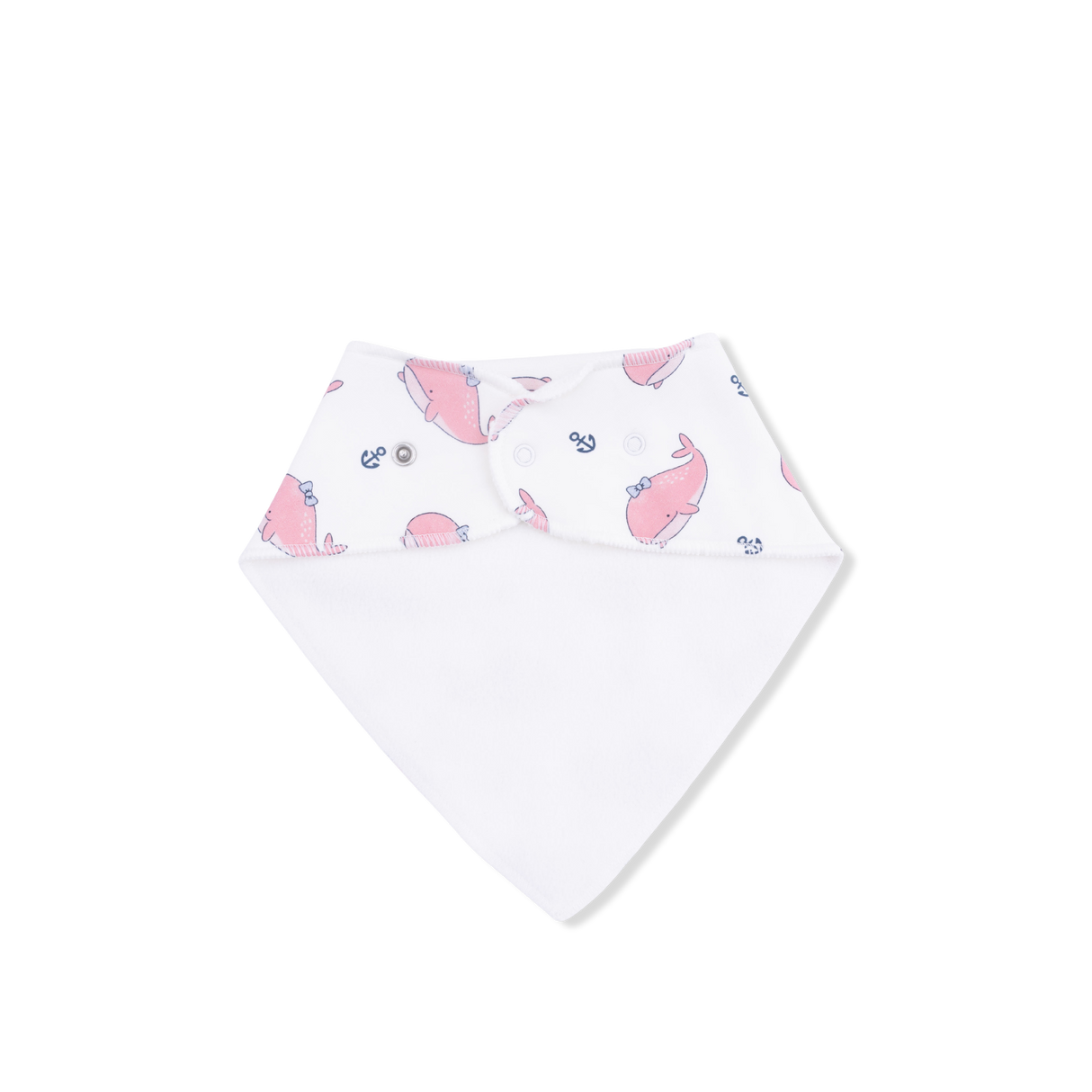 Bubbly Whale with Bow  Pink - Bandana Bib