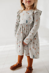 Long Sleeve Ruffle Dress - HoneyBug 