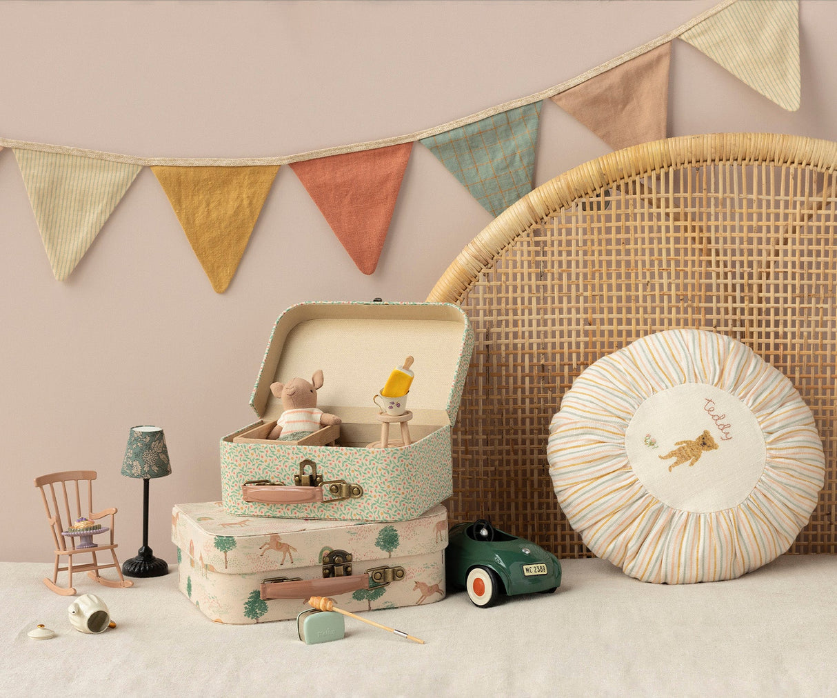 Cushion - Small - Striped Teddy - HoneyBug 